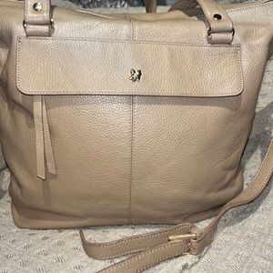 ORADellphine  beige all leather large satchel